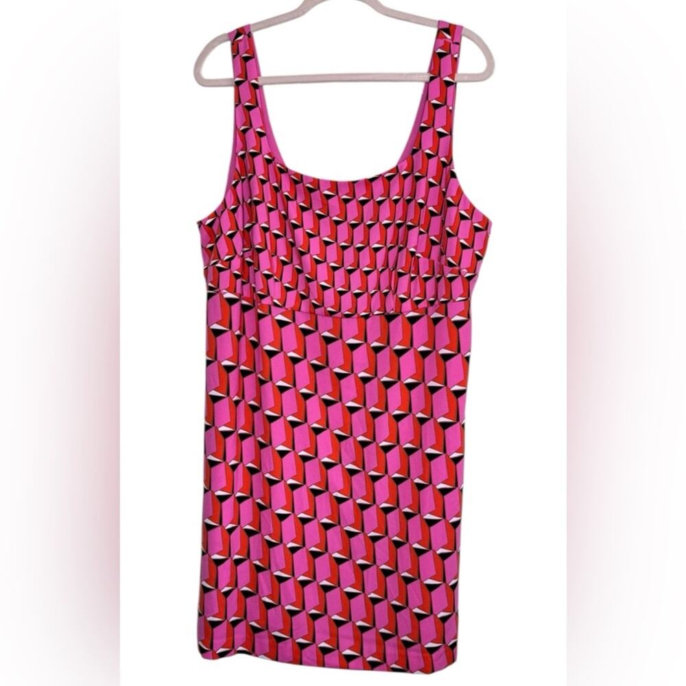DVF Diane Von Furstenberg x Target 90s Shift Pink Modern Geo Mini Dress - Picture 2 of 9